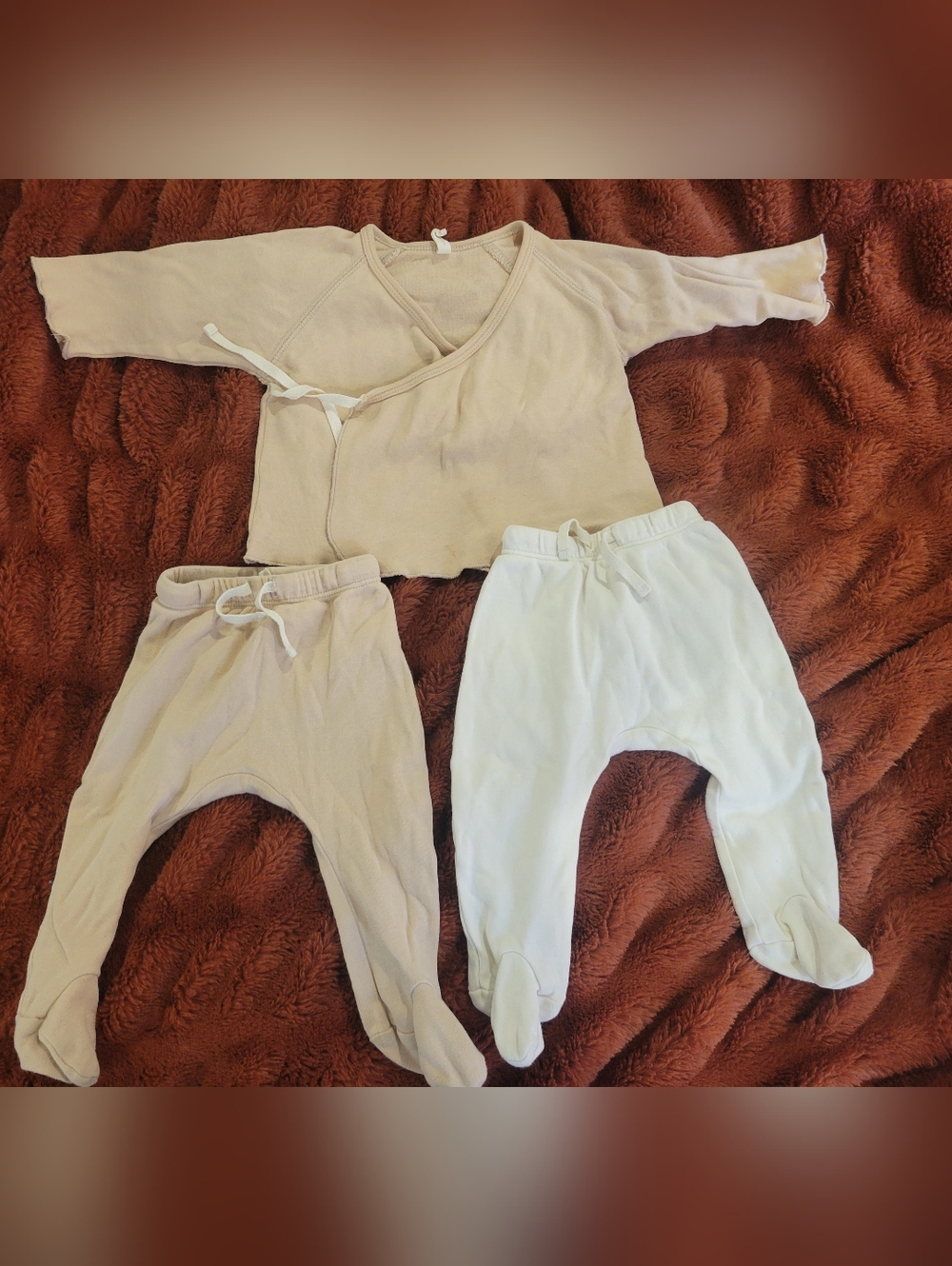 Quincy Mae Baby Kimono Top + Footed Pant Set